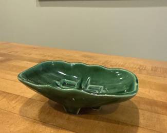 McCoy USA Footed Pottery Soap Dish Tray 
