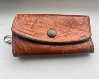 Oregon Saddlemakers Tooled Leather Fly Wallet 