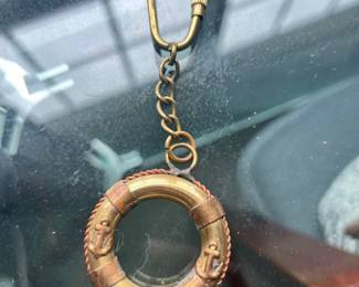Brass Life Saver Ring Keychain 