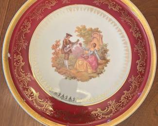 vintage Limoges Fragonard Courting Couple Plate 