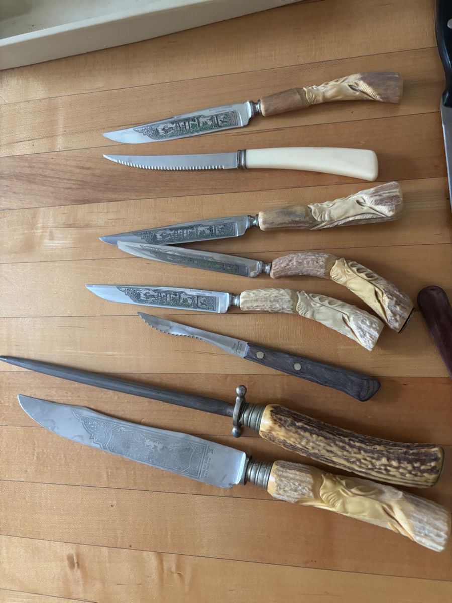Knives with Carved Handles