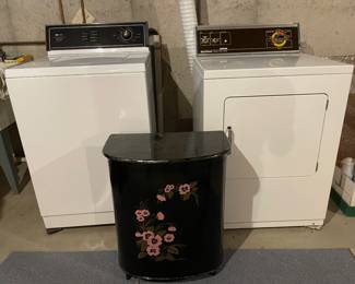 Washer and dryer, great vintage hamper