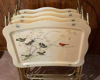 Great set of vintage TV trays