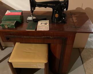 Vintage unique cabinet Singer sewing machine