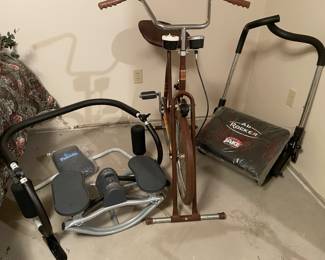 Some of the exercise equipment