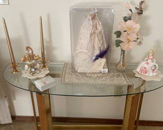 Glass side table