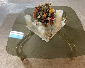 Glass coffee table