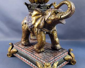 Decorative Monkey & Elephant Candle Holder Lot