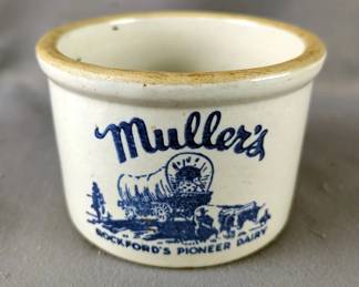 Muller's Rockford Pioneer Dairy - Sweet Cream Butter Crock