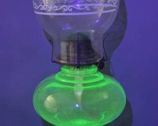 UV Reactive "Home Sweet Home" Kerosene/Oil Lamp