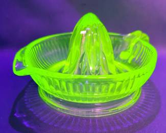 Uranium Glass Citrus Juicer