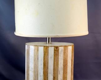 Striped Cylinder Table Lamp