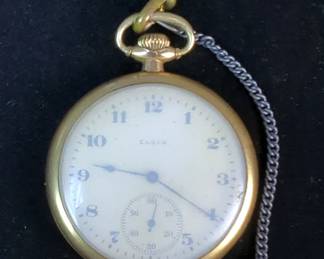 Elgin Pocket Watch with Fahy's Montauk Case