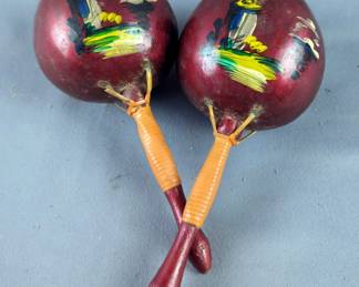 Hand-Painted Maracas And Hand Rattles