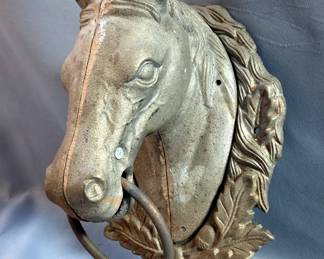 Cast Metal Horse Head Door Knocker