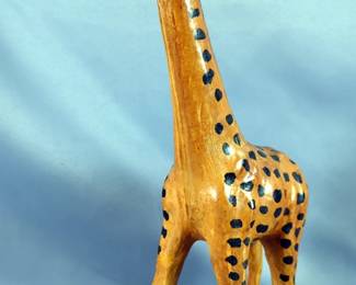 Leather Wrapped Giraffe Figurine