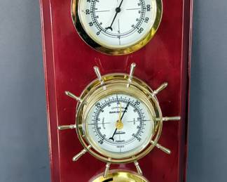 Wall Hanging Weather Station: Thermometer, Barometer & Humidity Gauge