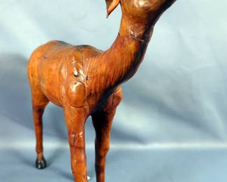 Leather Wrapped Antelope Figurine