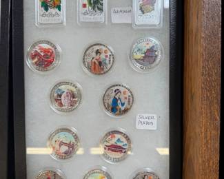 Chinese Collectible Silver Plated & Aluminum Coins