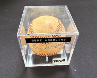 Gene Woodling Signed Baseball
