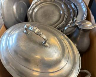 Pewter Plates and Servers