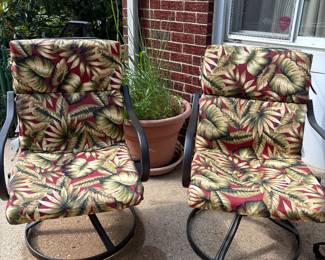Hampton Bay outdoor chairs w/ cushions