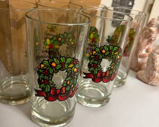 Christmas glassware