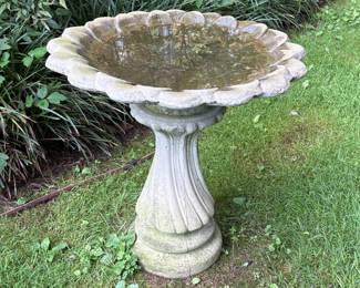 Concrete bird bath