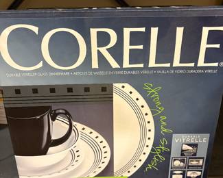 Corelle dinnerware in box 
