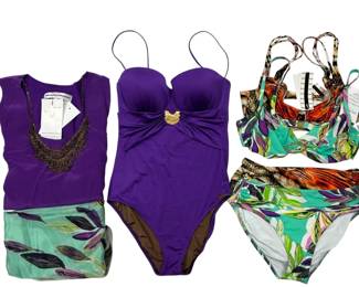 Three Maryan Mehlhorn Swimsuits Two CoverUps NEW