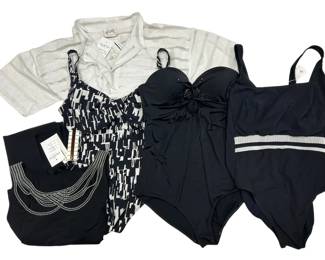 006 Black White Swimsuits and CoverUps by Prelude, Jolidon, Maryan Mehlhorn NEW