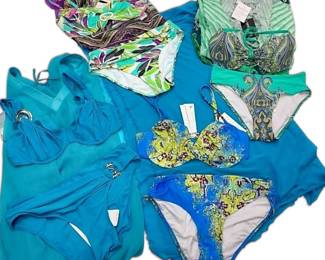 Maryan Mehlhorn, Magistral, Prelude Turquoise Green Swimsuit Tops, Bikinis, Sarongs NEW