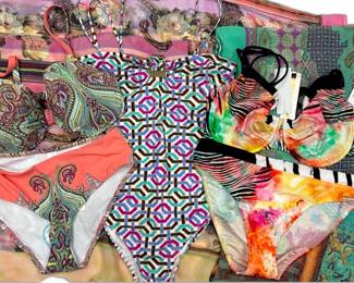 Patterned Swimsuits and CoverUps by Maryan Mehlhorn Jolidon NEW