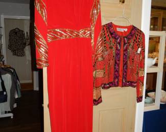 Bob Mackie red gown