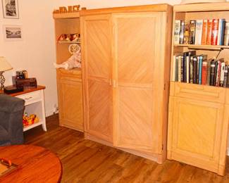 •	Broyhill 3 Pc bedroom cabinet w fold-out desk