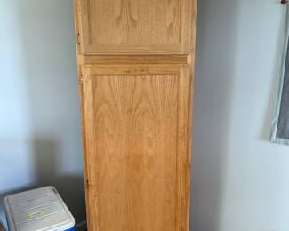 Unfinished Wood Utility Cabinet. 7ftX2ftX2ft. Great condition. $200.