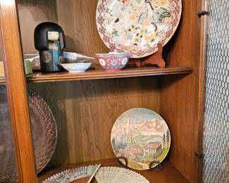 Kokeshi doll, Ornate Bowls, Japanese Porcelain Charger