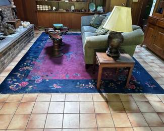 Art Deco 9 x 12 Wool Rug circa 1920