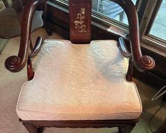 Solid Teakwood with Mother of Pearl inlaid Ming Chairs