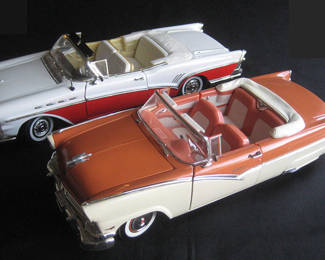 1966 Ford Sunlinere by ERTL & 1957 Buick Roadmaster by Motor Max.