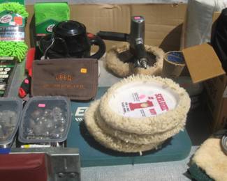 New puffers, polishers, detailing & maintenance supplies.