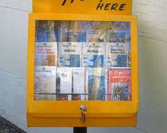 QUALITY MAPS HERE – Vintage Gas Station Maps Dispenser.