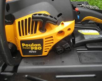 22” Poulan Pro Chainsaw with extra chines.