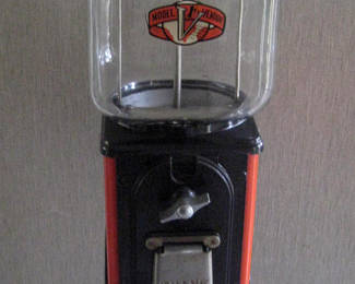 Vintage Victor Gumball machine w/ stand & key.