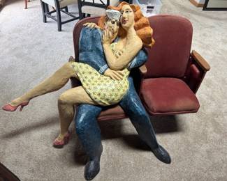 Stephen Hansen Original De "Papier Mache" "Hot Date" One of the original Stadium Seating Sculptures