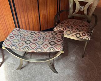 DIA Metal Chair & Ottoman