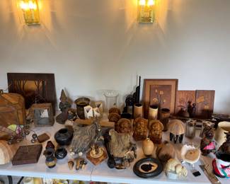 Lot's of Pottery, Ceramic Animals, Wood & Vintage Pottery