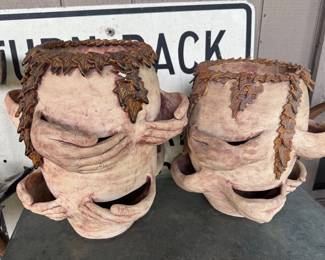 Pair of Vase Ceramic with Hands
