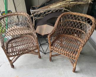 Pair of Vintage Rattan Chairs