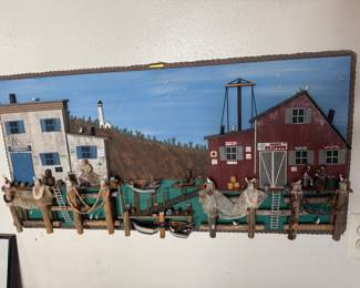 3-D Boat House Sculpture 37" X 18"
